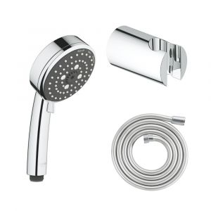 Image de Grohe Douchette 3 jets Vitalio Comfort 100 chromé avec flexible 200 et support rond