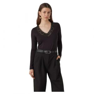 Vero Moda T-shirt manches longues &agrave; dentelle femme Rosa