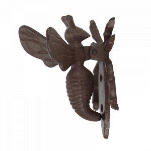 Heurtoir abeille en fonte - Marron - L 12 x P 7,9 x H 12,6 cm