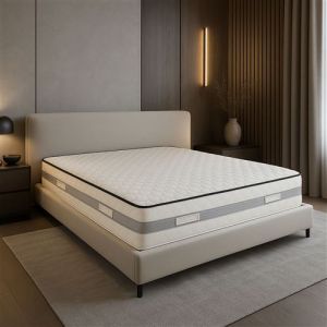 Matelas 140x190 cm Memoire de Forme 70 Kg/m3 + Alese 140x190 x Hauteur 25,5 cm Ferme - 7 Zones de Confort - Ame Poli Lattex Haute Resilience - Hypoallergenique