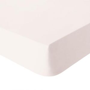Essix Drap Housse uni en Percale de Coton lav&eacute;e, Delicate, 90 x 190 cm