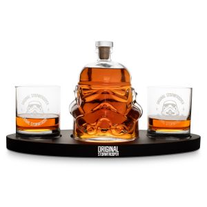 ThumbsUp! NEW Original Stormtrooper Decanter Set, Original Design Decanter with 2 glasses and a tray