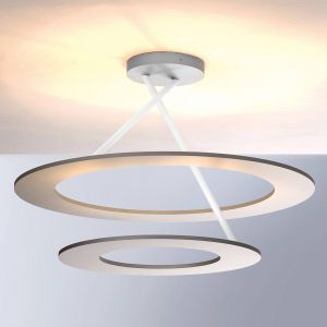 Image de Bopp Stella plafonnier LED 2 anneaux alu/blanc