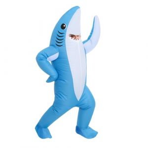 Original Cup Déguisement costume gonflable requin bleu adulte - taille unique - bleu - générique cos-shark