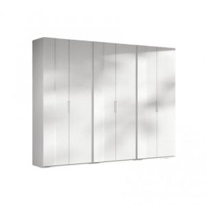 Armoire blanche 268,4 x 60 x 240 cm structure standard 6 portes kubica