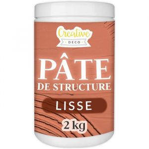 Pâte De Structure Creative Deco | Lisse 2kg Rouge Brique | Pâte À Relief Pour Peinture Acrylique | Pâte Texturée | Effet 3d