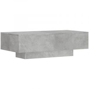 VidaXL Table basse gris b&eacute;ton 100x49,5x31 cm bois d'ing&eacute;nierie 833891