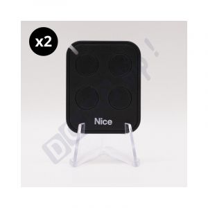 Nice Lot de 2 télécommandes FLO4RE - 4 canaux 433,92 MHz + 1 porte-clés Domobip