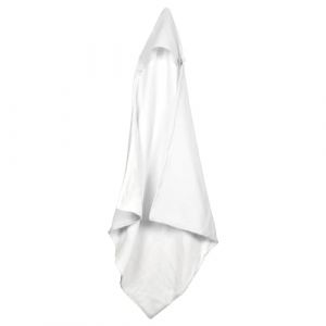 B&eacute;b&eacute; Douceur, Cape de Bain Gaze de Coton + Eponge 75 x 75 cm Blanc
