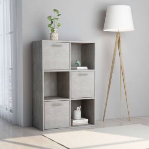 VidaXL Armoire de rangement Gris béton 60x29,5x90 cm Aggloméré