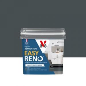 V33 Peinture de r&eacute;novation multi-supports Easy Reno noir graphite satin 0,75L