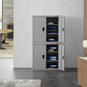 Arebos Armoire De Classement Armoire De Bureau Armoire De Rangement Gris - Grau