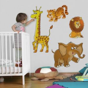 Bilderwelten Sticker mural Set Safari - Dimension: 36cm x 40cm