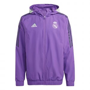 Adidas Real Madrid Veste d'Entraînement Condivo 22 All Weather - Violet, pointure Medium - Violet - Taille Medium