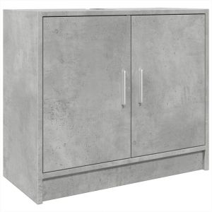 VidaXL Armoire D'évier Gris Béton 63x29x55 Cm Bois D'ingénierie