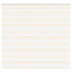 VidaXL Store zèbre Beige marbré Largeur du Tissu 155,9 cm Polyester, Store à Enrouleur zébré, Store zébré pour fenêtre, Store zébré pour vitre
