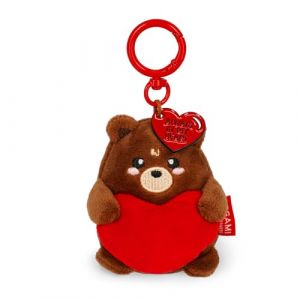 Legami Porte-clés Super Soft! Thème Teddy Bear, Porte-clés en Peluche, Pendentif avec Message gravé et Mousqueton en Zinc, 7x11 cm