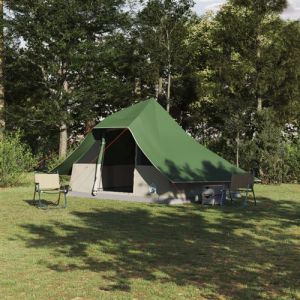 VidaXL Tente Familiale Tipi Verte 10 Personnes Imperm&eacute;able