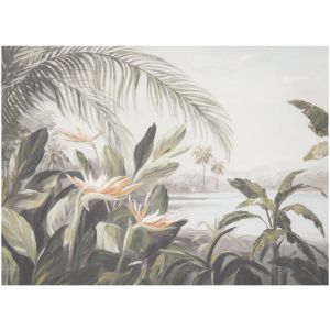 Atmosphera Tableau Toile murale imprimée Paysage exotique 78 x 58 cm - Multicolore