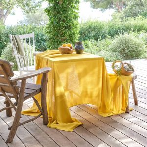 Nappe pur coton Paradia curry