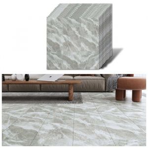 Dalles Vinyles Auto-Adh&eacute;sives - VEELIKE - Marbre Gris - 30x30 cm - Lot de 24 pi&egrave;ces