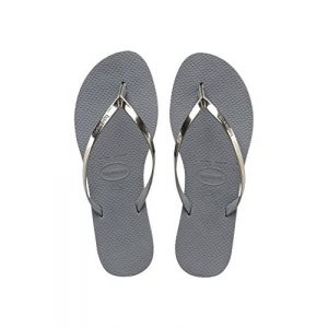 Image de Havaianas You Metallic, Sandales Bout Ouvert Femme, Argent (Steel Gris 5178), 37/38 EU (35/36 Brazillian)