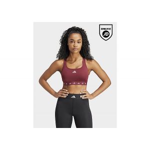 Adidas Brassi&egrave;re de training Powerreact Techfit Maintien moyen Bordeaux, pointure X-Small - Rouge - Taille X-Small