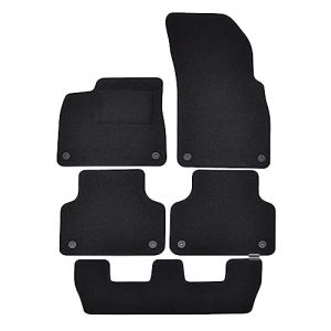 Tapis De Sol Noir Velours Sur Mesure Pour Audi Q7 depuis 2018 5pcs Ajustement précis Renforcée Dans la Zone de la Pédale