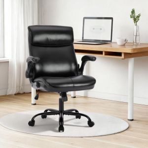 COLAMY Chaise de bureau - Fauteuil de bureau ergonomique - Dossier haut, réglable en hauteur et inclinable - Noir
