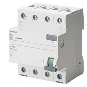 Siemens Interrupteur différentiel tétrapolaire 30mA 63A type AC