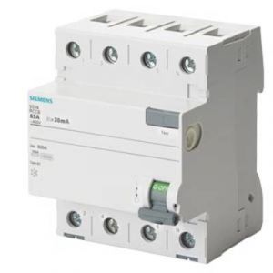 Siemens Interrupteur différentiel tétrapolaire 30mA 63A type AC