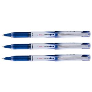 Pilot Stylo roller V-Ball bleu pointe métal (0,5 mm)