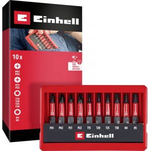 Einhell Impact Bit Taschenbox 10tlg 118653 Jeu d'embouts 1/4 (6.3 mm), ph, pz, torx, hexagonal