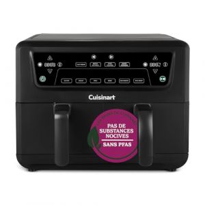 Cuisinart XXL Air Fryer Dual-Zone, Sans PFAS, Cuisson sans produits chimiques, Air Fry, Rôti, Gril, Patisserie, Déshydratation, Max Crisp, et Garder au chaud, Tiroirs doubles, 2 x 5.2L