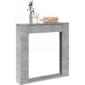 VidaXL Cadre de cheminée gris béton 100x20x100 cm bois d ingénierie