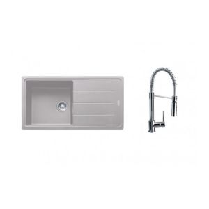 Image de Franke PACK Basis BFG611-XL + Mitigeur Coxy - Coloris : Platinum