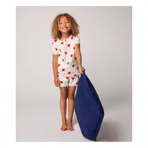 Petit Bateau A00KG03 Pajama Set, Marshmallow/Terkuit, 4 Ans Girls