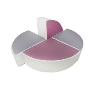Set de 4 blocs en mousse blanc gris violet