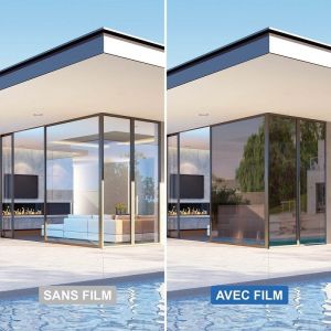 Film anti chaleur pour simple vitrage meilleure performance - bronze - 75 cm x 0.5 m - en Rouleau