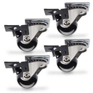 Sotech Roulettes pivotantes pour meubles - SWIFT - Charge 140 kg - Noir