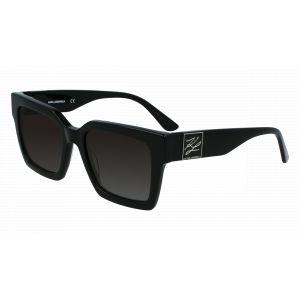 Karl Lagerfeld Femme KL6057S 001 Lunettes de soleil Acétate Noir Gris Carré Photochromatique Photochromatique