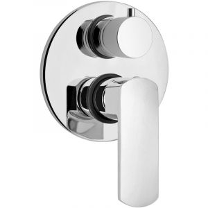 Paini Rubinetteria PAINI RUBINETTO OVO MISCELATORE DOCCIA INCASSO CON DEVIATORE ROTATIVO 2 USCITE | chrome