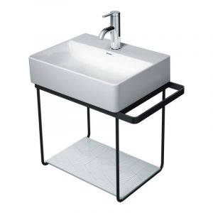 Duravit Ag DuraSquare console en métal 51,6x33,3cm, pour lavabo 073245, suspendue au mur, Coloris: Noir Mat - 0031104600