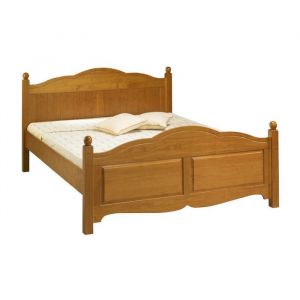 Lit 2 Places Pin Massif Miel Couchage 160x200 Style Anglais L 169 H 100 P 208 cm - L 169 x l 208 x H 100 cm