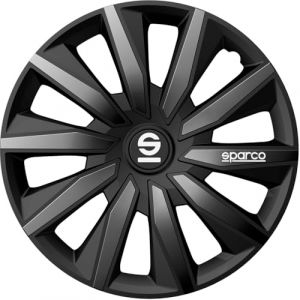 sparco Hubcap Milano Black/Grey 15" 4 Units