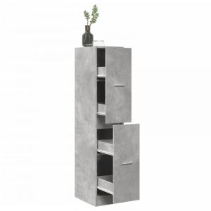 VidaXL Armoire D'apothicaire Gris Béton 30x41x144,5 Cm Bois Ingénierie