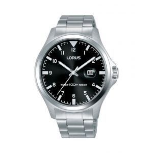 Image de Lorus Montre RH961KX9 - Dateur Bracelet Cuir Marron Boîtier Acier Argenté Homme