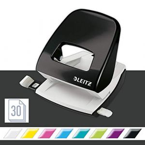 Leitz Perforateur Nexxt 5008, en carton, noir m&eacute;tallis&eacute; - Lot de 2