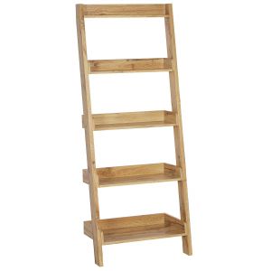 Beliani Echelle à 5 niveaux Effet Bois Clair en mdf Rangement pour Bibelots Mobile Trio