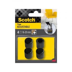 Scotch Lot de 4 embouts multitaille, diam. de 16 &agrave; 20 mm, noir